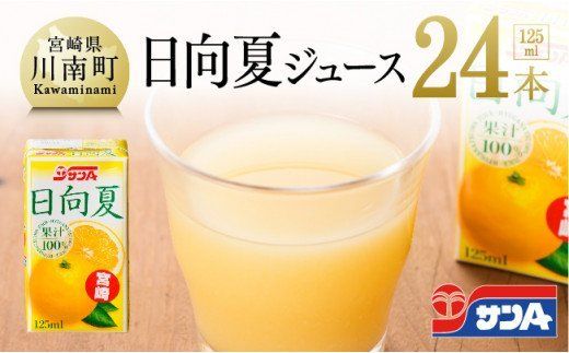 『サンA日向夏ジュース100%』125ml×24本セット [F3021]