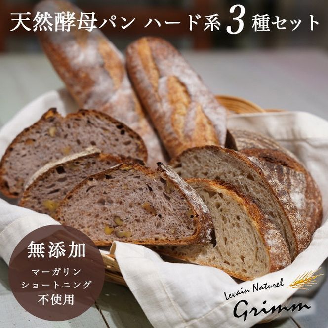 天然酵母 ハード系パン3種 お試しセット 《国産小麦 フランス産