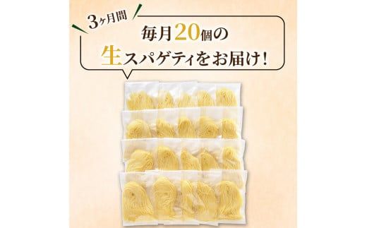 【3ヶ月定期便】生スパゲティ20個　K036-T02