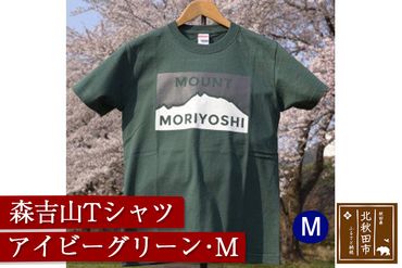 森吉山Ｔシャツ（アイビーグリーン・Ｍ）|skbm-00014