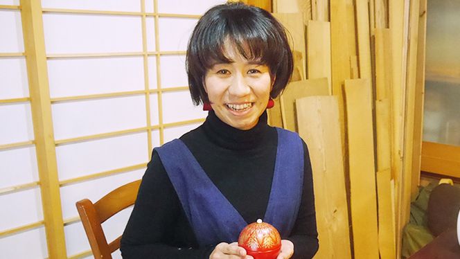 沈金の夫婦箸　波に千鳥柄[BM001ci]