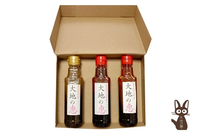 にんにくドレッシング 「大地の恵」 200ml×3種セット 甘口 中辛 激辛 [矢口農園 長野県 池田町 48110490] 