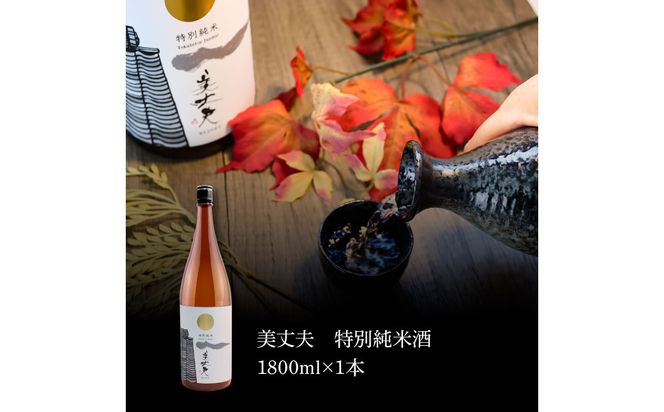 ★四国一小さなまちの地酒★ 美丈夫 特別純米酒 1800ml×1本 お歳暮 日本酒 一升瓶 お酒 酒 おさけ 1.8リットル 度数 15度 おいしい 地酒 男性 誕生日プレゼント 父 誕生日 20歳