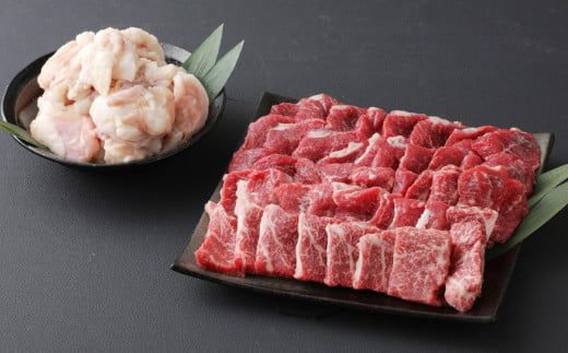 くまもとあか牛（GI)　焼肉セット 合計1000g 2種 モモ ホルモン