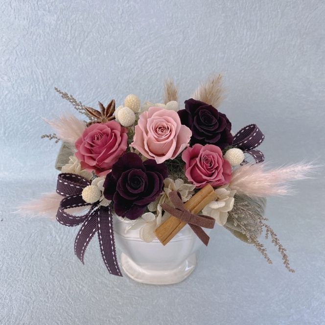 AJ049-1 プリザーブドフラワーアレンジ【ブランディーユ】春日部市 シュガーパイン