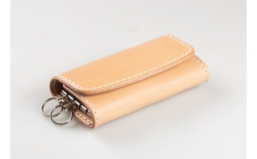 【CF】革工房「Sage-Leather」〇牛革キーケース(生成）　《30日以内に出荷予定(土日祝除く)》---sanagouchi_ksl_2_1k---