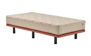 AD9【シモンズ】ソファベッド ポケットダブルス　コーラル色　20cm脚