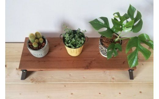 無垢材とアイアンのフラワースタンド Lowタイプ 折りたたみ式 [新星金属製作所 大阪府 守口市 20940846] 