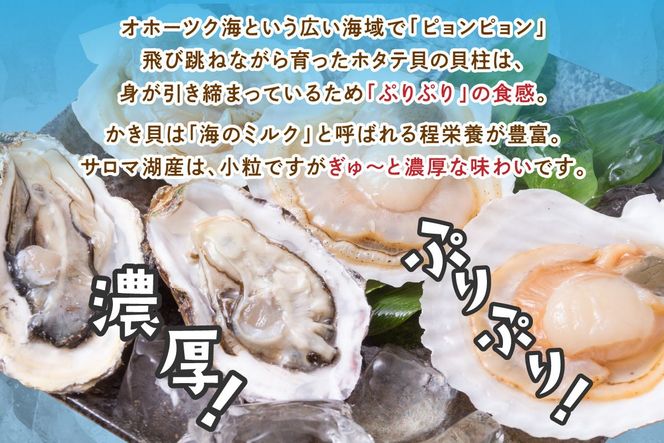 【予約：2025年10月中旬から順次発送】とれたて新鮮！活ホタテ貝2kgと活牡蠣2年物2kg ( 海鮮 魚介 貝 帆立 ほたて ホタテ カキ かき 牡蠣 セット BBQ )【114-0014-2025】