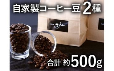 a10-064 自家焙煎コーヒー豆2種 約500g