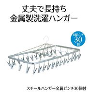 スチール ハンガー 金属 ピンチ 30個付 洗濯物 物干し 日本製 錆びにくい 洗濯 家事 雑貨 日用品 家事用品 藤枝市 静岡県 [PT0028-000007]