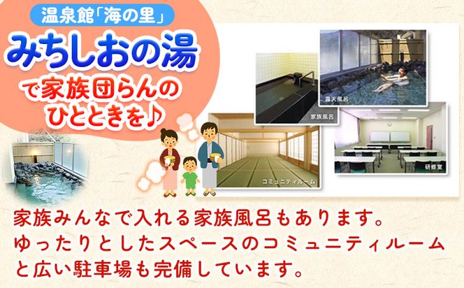 【温泉館「海の里」みちしおの湯】利用券 25枚組 日高町役場《30日以内に出荷予定(土日祝除く)》和歌山県 日高町 温泉 チケット 天然温泉 家族温泉 露天風呂---iwsh_hdyumimy_30d_23_40000_25p---