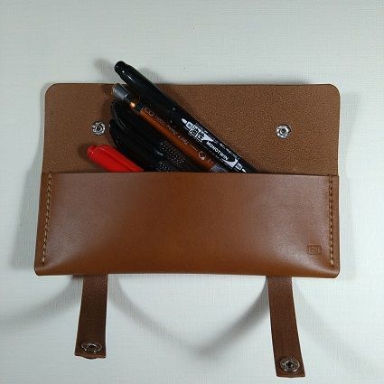 革職人が作る本革ステーショナリー３点セット（ペンケース・クリップ・ボールペンカバー）【CAFE&LEATHERDii】_HA0959