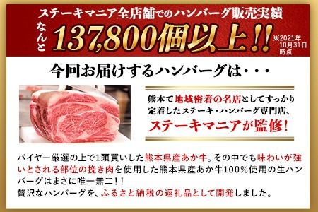 ステーキマニア監修 熊本県産あか牛100%生ハンバーグ 140g×13個入り合計1820g 1.82kg以上《2026年1月中旬-3月末頃出荷》熊本県産あか牛 バイキングベーカリー 冷凍 ---hkw_faknham_bc13_r7_14000_1820g---
