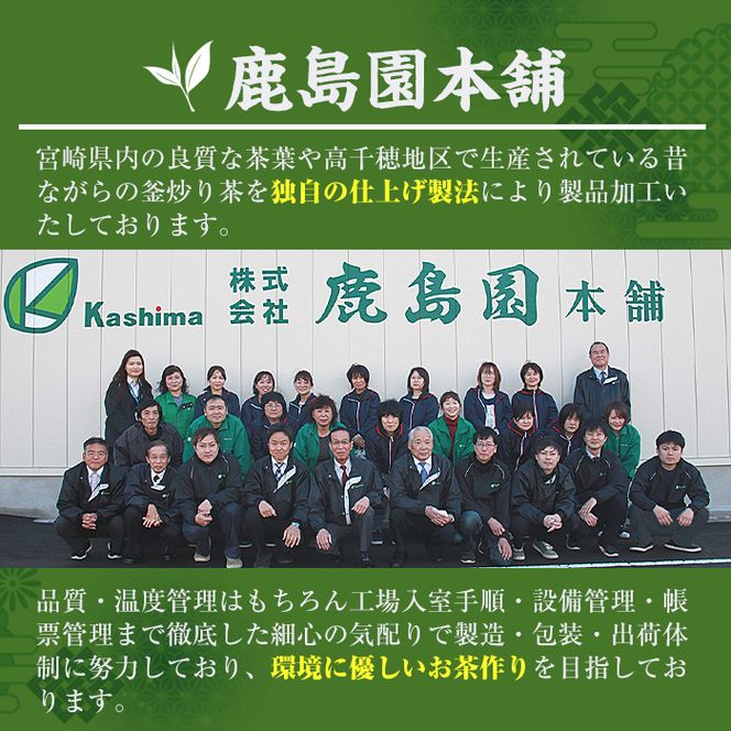 宮崎銘茶3缶(合計220g・深蒸し煎茶、深蒸し玉緑茶、釜炒り茶)お茶 茶葉 緑茶 缶入り 国産 常温 保存【AA-2】【鹿島園本舗】