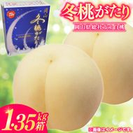 白桃「冬桃がたり（1.35kg箱）」岡山県総社市産【2025年産先行予約】25-037-002