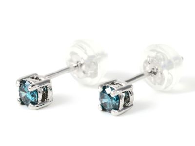ブルーダイヤ ピアス 0.2ct E281BD-Pダイヤ プラチナ ジュエリー アクセサリーレディース ギフト 贈り物 プレゼント 記念日 ケース付 鑑定書 保証書 華奢[C2204]