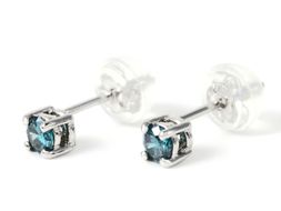 ブルーダイヤ  ピアス  0.2ct  E281BD-P( 共通返礼品：大月市 ) 