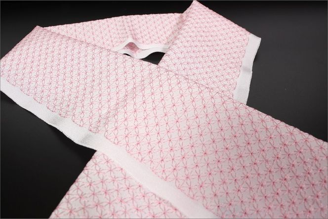 刺繍半衿　薄ピンク　AM00434