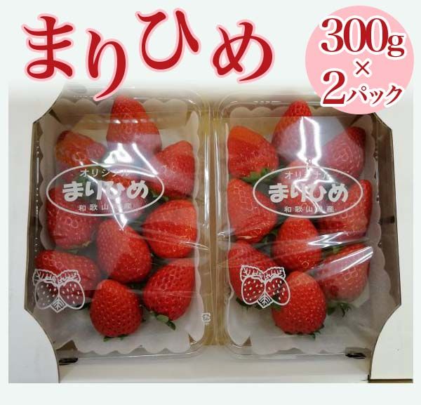 2024年1月中旬～発送】「まりひめ」和歌山県オリジナルいちご 約300g×2