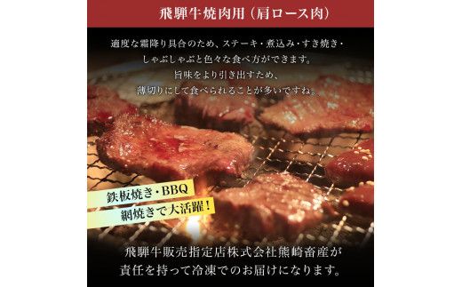 「肉の芸術品」飛騨牛肩ロース肉焼き肉用 400g F4N-0611