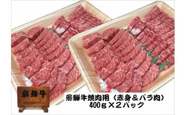 「肉の芸術品」飛騨牛焼肉用400g×2パック 焼肉 バーベキュー BBQ F4N-0617