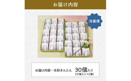 御菓子処信玄堂 「栗きんとん使用」水彩きんとん30個（15個入×2箱） F4N-1975