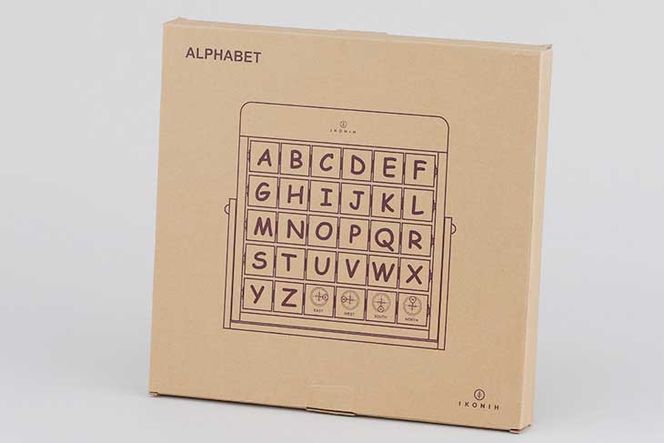 木製おもちゃ アルファベット【檜のおもちゃ ＩＫＯＮＩＨ】 ≪桧 おもちゃ ヒノキ ひのき 木育 知育≫