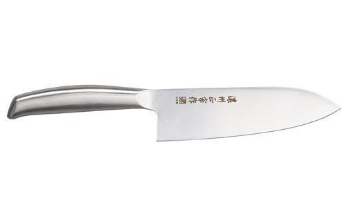 H5-191 濃州正宗作 ヒップアップオールステンレス三徳包丁