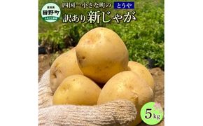 【ふるさと納税】★先行受付：2025年5月発送開始★大野台地で採れた 令和7年産新じゃがいも『とうや』5kg 訳あり品 5キロ トウヤ イモ 新じゃが ジャガイモ 芋 いも ポテト 野菜 おいしい なめらか 旬 国産 お取り寄せ 常温 配送 送料無料 高知県 田野町 故郷納税 返礼品