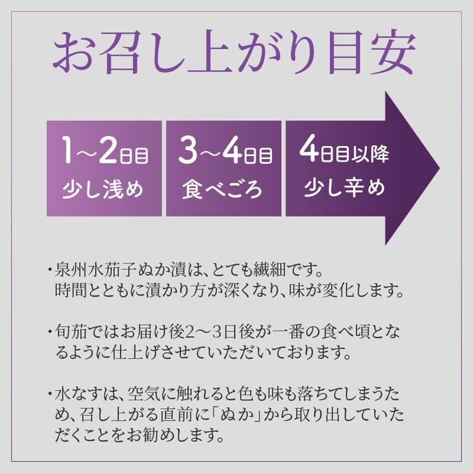 010B1038 【先行予約】特選水なす浅漬け6個入