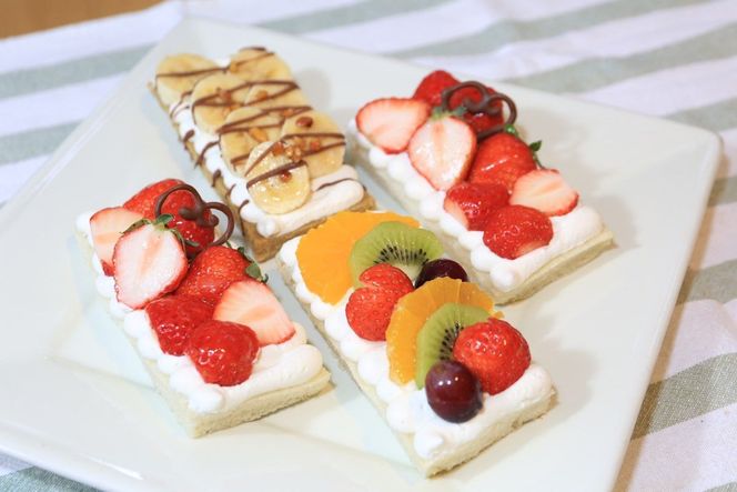 フローズンオープンフルーツサンド4個　MA00002　パンとパンで挟まないケーキみたいなフローズンオープンフルーツサンド