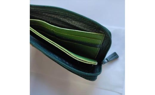 「鞄工房　香」リス柄ファスナー長財布 FAA3017