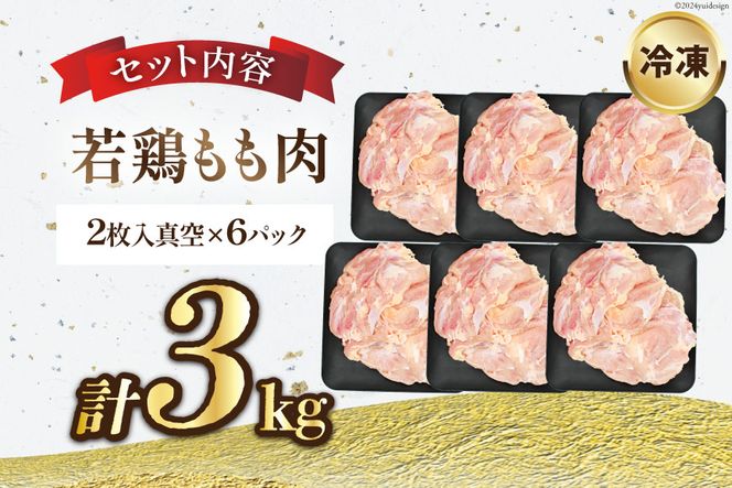 宮崎県産若鶏モモ肉 計3kg [九州児湯フーズ宮崎支店 宮崎県 日向市 452061548] 肉 鶏肉 冷凍 小分け もも肉 モモ肉 若鶏 真空