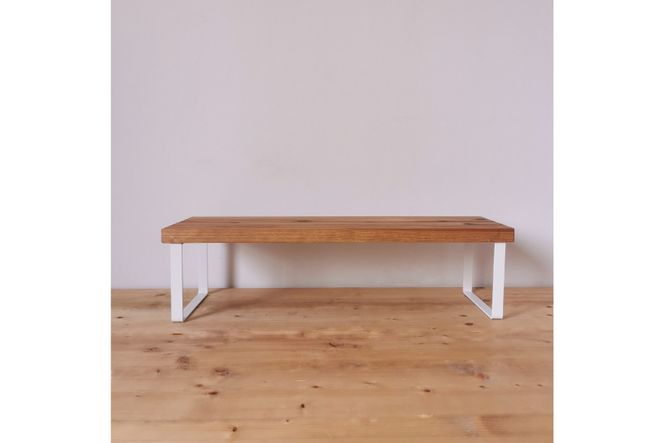 棚 無垢材とアイアンのシェルフ ナチュラルホワイト M60cm 約横60cm×高16cm×奥行19cm 完成品 [新星金属製作所 大阪府 守口市 20940875] 家具 インテリア シェルフ 植物置き 靴棚 飾り棚 収納 日本製