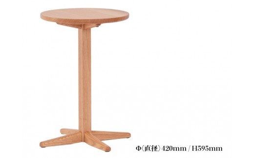 D88-01 IGNITE サイドテーブル【円形・オーク材】JIG-STO196-42 PNO