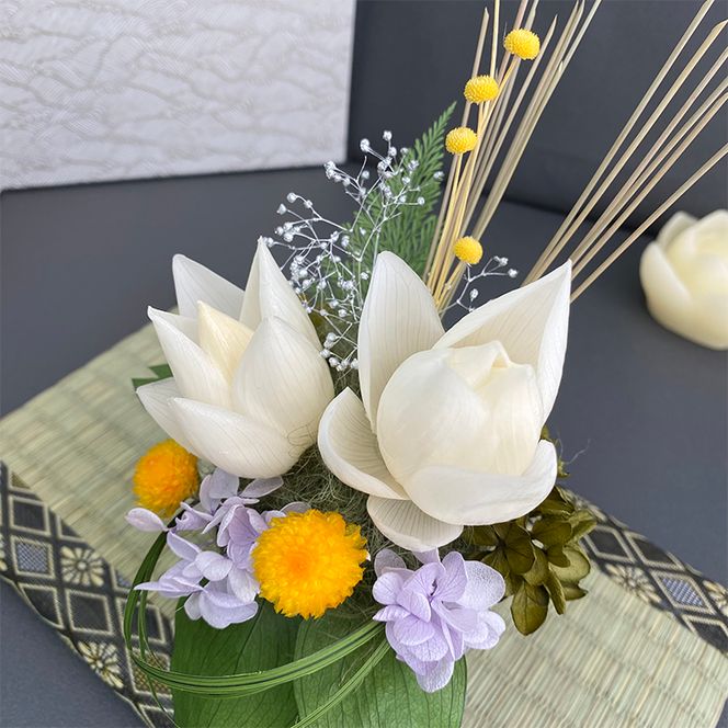 AJ204-1 プリザーブドフラワー【蓮澄(はすみ)】春日部市 シュガーパイン