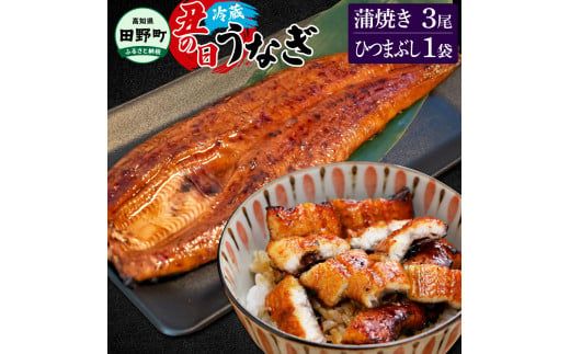～四国一小さなまち～ 特選うなぎの蒲焼き3尾 ひつまぶし1袋 1尾あたり約130g タレ付き 山椒付き ウナギ 鰻 かば焼き 無頭 ふっくら 国産【7/15入金分まで】