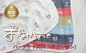 HB002 ハーフサイズ【HanzamCocoa】 おなかけっと（6重ガーゼ） (100×140cm) マルチクレヨン ｜ ガーゼケット タオルケット 木綿 綿100 掛け布団 保育園 小学生 ベビー お昼寝 毛布 子供 ブランケット 出産祝い かわいい おしゃれ ギフト 入園準備