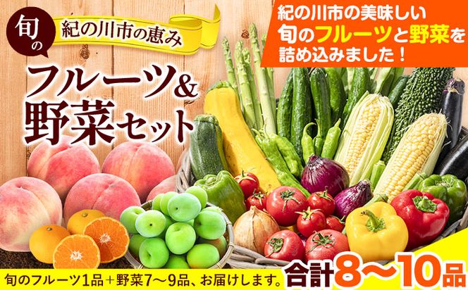 紀の川市の恵み 旬のフルーツ＆野菜セット 計8~10品《30日以内に出荷