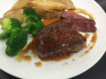 京丹波姫牛 特選 極厚 ヒレ ステーキ 2枚 約３６０ｇ スパイス・ソース付き　《冷蔵 ヒレステーキ》 ※着日指定不可