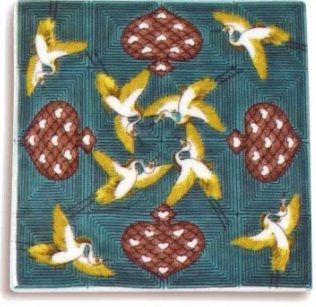 【お得な４枚】九谷焼スクエアプレート（古九谷） 012024