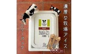 【北海道産搾りたて生乳使用】ひらかわ牧場のアイスクリーム チョコ 2Lパック ファミリー デザート スイーツ お取り寄せ ギフト せたな町 ふるさと納税