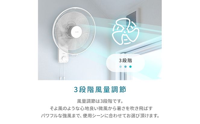 YAMAZEN ヤマゼン 山善 通販 扇風機価格 扇風機 壁掛け扇 引きひも 省エネ エコ eco 循環 サーキュレーター 節電 引きひもスイッチ静音 熱中症対策 換気 夏 左右自動首ふり 首振り シンプル 送風 省スペース F4N-0686