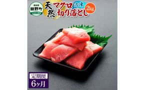 ～四国一小さなまち～ 天然マグロ切り落とし 2kg 6ヶ月定期便 まぐろ 鮪 スライス 刺身 刺し身 さしみ 魚 魚介 海鮮 海鮮丼 寿司 海の幸 おかず おつまみ 惣菜 簡単 時短 おいしい<br>
