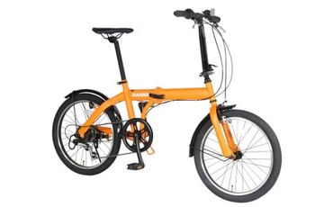 BAGGIO　防災対応20型６スピードノンパンク折りたたみ自転車　色：オレンジ※北海道・沖縄・離島の発送はできません・ご了承ください。