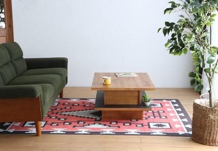 こだわりテーブル アダムロ リフトアップテーブル LBR 【センター リビング リフト