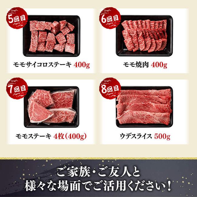 【8ヶ月定期便】宮崎牛赤身用途別便【 肉 牛肉 国産 宮崎県産 宮崎牛 黒毛和牛 和牛 焼肉 しゃぶしゃぶ すきしゃぶ 焼しゃぶ ステーキ 4等級 A4ランク 】 [E11150t8]
