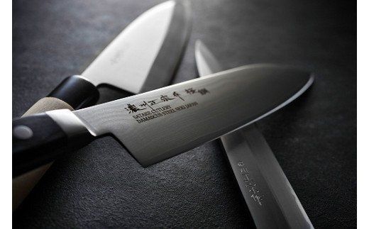 H30-37 濃州正宗作 ダマスカス三徳包丁 シェフタイプ