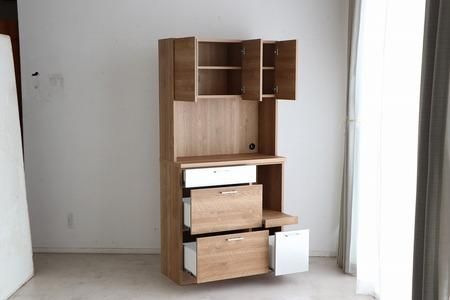 TMモデロ 90キッチンボード SNA 【食器棚 食器 ダイニングボード 家具 国産 家電収納庫 ダイニング】(H060655)